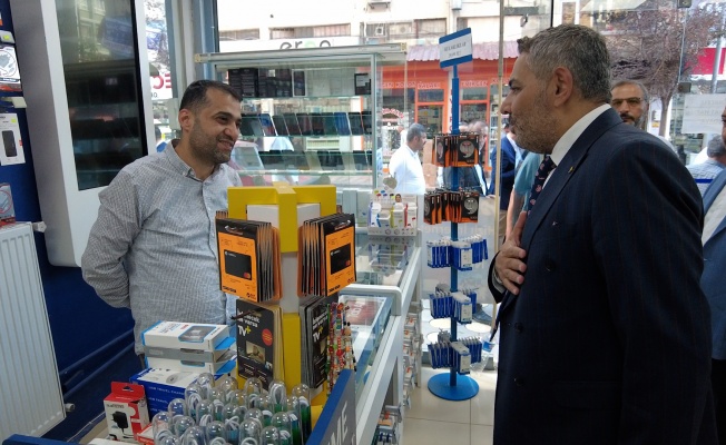 MTSO Başkanı ve Başkan Adayı Oğuzhan Ata Sadıkoğlu, Akpınar Esnafını Ziyaret Etti