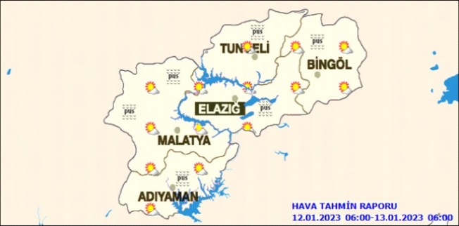 12 Ocak Perşembe Malatya Hava Durumu