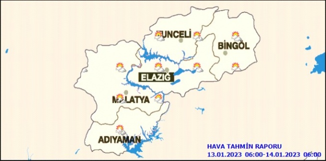 13 Ocak Cuma Malatya Hava Durumu