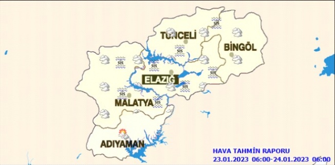 23 Ocak Pazartesi Malatya Hava Durumu