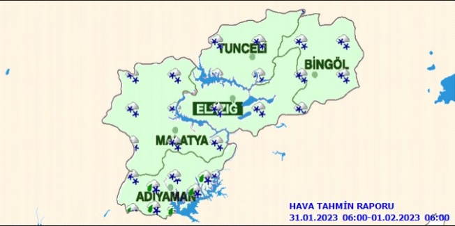 31 Ocak Salı Malatya Hava Durumu