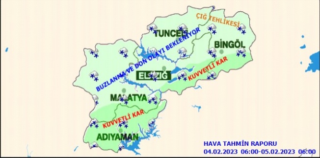 4 Şubat Cumartesi Malatya Hava Durumu