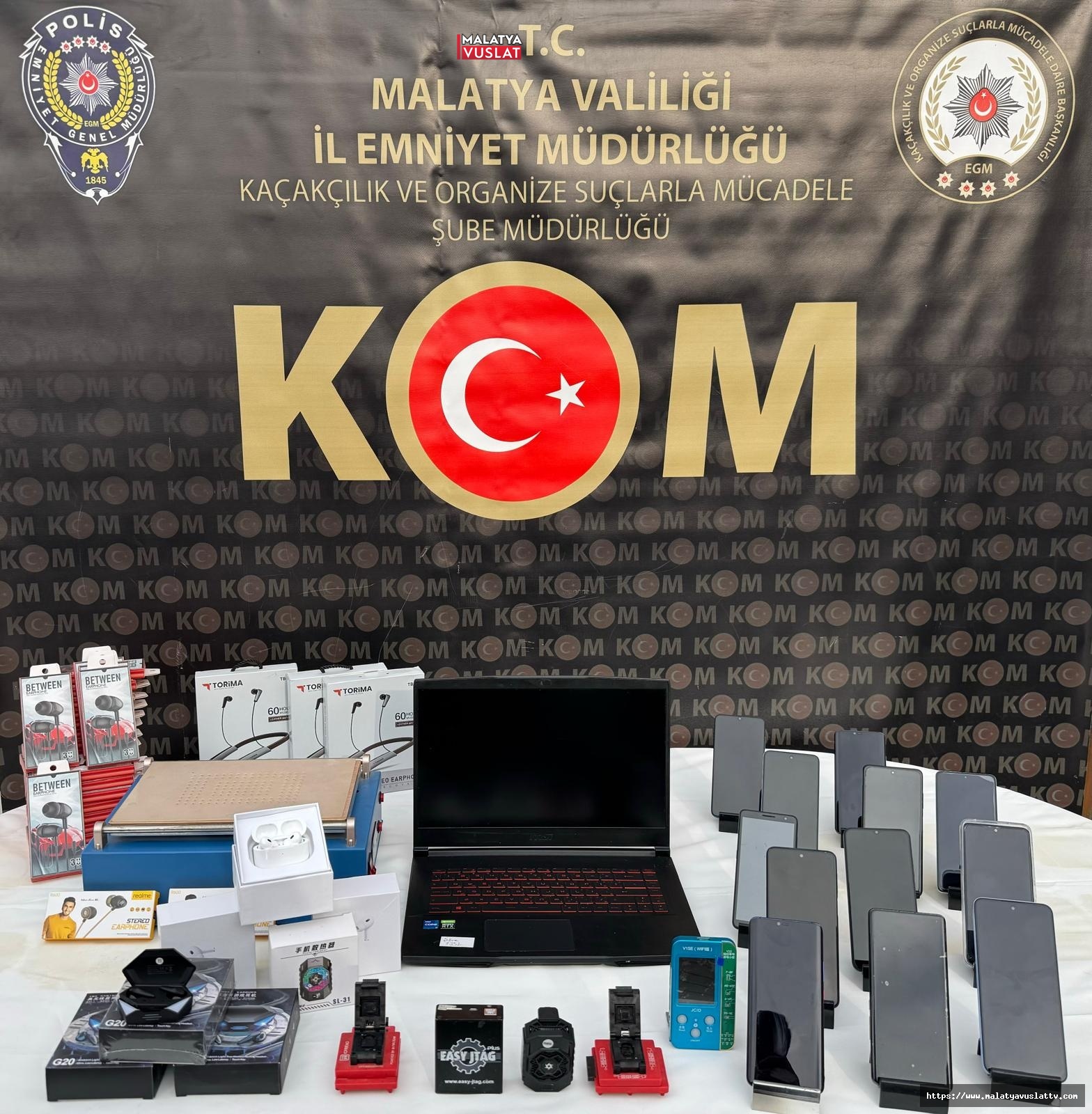 Malatya'da Çok Sayıda Kaçak Ürün Ele Geçirilirken 2 Şahsa İşlem Yapıldı