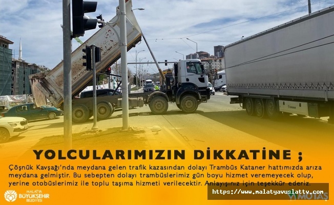 Malatya’da Gün Boyu Trambüs Seferleri Durduruldu! Malatya’da Gün Boyu Trambüs Seferleri Durduruldu!