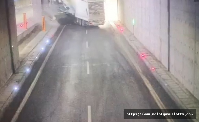 Erkenek Tüneli#039;ndeki Kaza Anı Kamerada