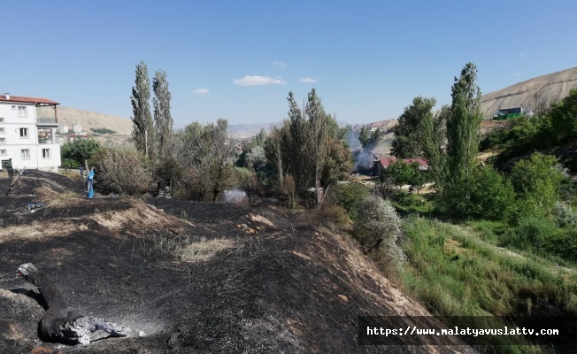 Malatya'da Ot Yangını