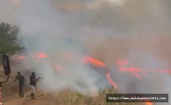 Doğanyol'da Bahçe Yangını