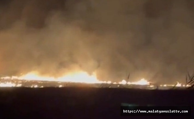 Malatya'da Korkutan Anız Yangını