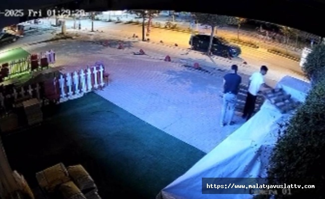 Malatya'da Palet Hırsızlığı Kamerada