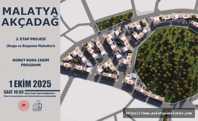 Malatya’da Kentsel Dönüşüm Projeleri İçin Kura Çekimi Yapılacak