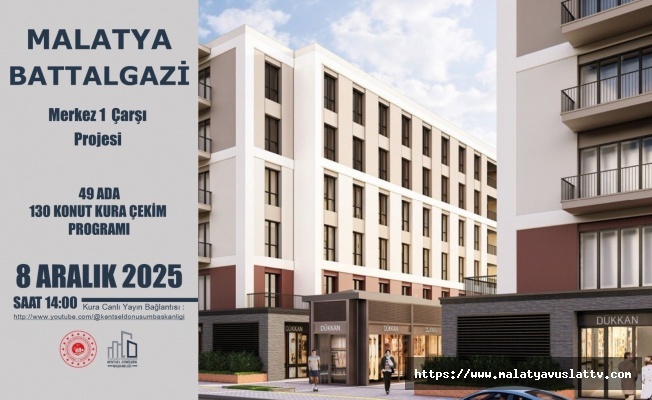 Çarşı Projesinde 130 Konutun Kurası Bugün Çekiliyor