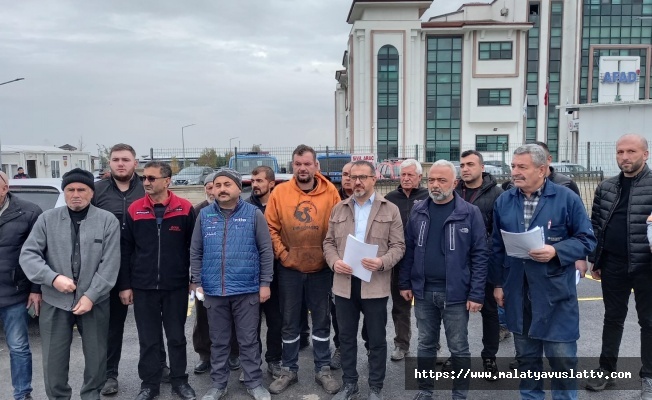 Malatya sanayi esnafı hak kayıplarını AFAD önünde gündeme taşıdı