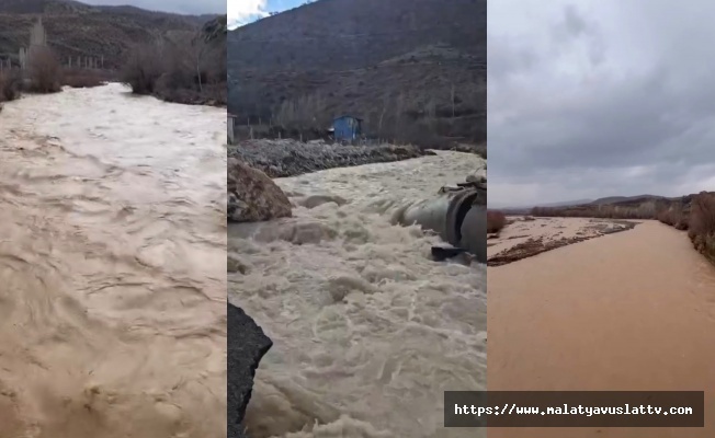 Malatya’da Yağışlar Sonrası Dereler Coştu
