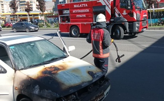 Özalper'de Araç Yangını
