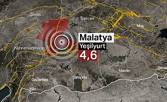 Malatya'da 4,6 Büyüklüğünde Deprem