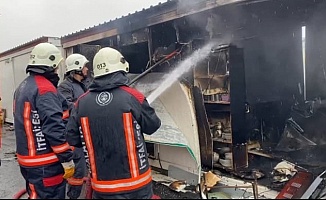 Malatya’da Konteyner Yangını