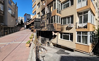Beşiktaş'ta 29 Kişinin Hayatını Kaybettiği Yangının İzleri Bina İçinden Görüntülendi