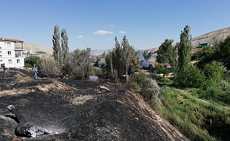 Malatya'da Ot Yangını