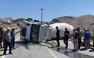 Malatya'da Beton Mikseri Devrildi: 1 Yaralı