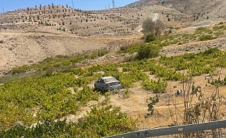 Malatya'da Kontrolden Çıkan Araç Üzüm Bağına Uçtu: 2 Yaralı