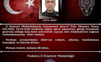 Malatya'da Görevli Polis Memuru Kalbine Yenik Düştü