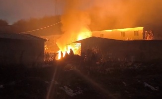 Pütürge’de İşçi Konteynerlerinde Yangın