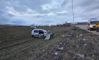 Doğanşehir’de Kontrolden Çıkan Otomobil Takla Attı