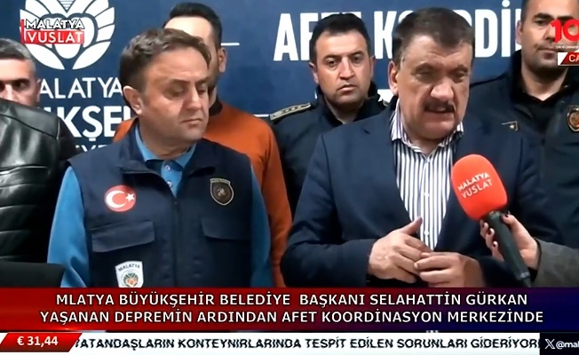 Başkan Gürkan#039;dan Deprem Sonrası İlk Açıklama